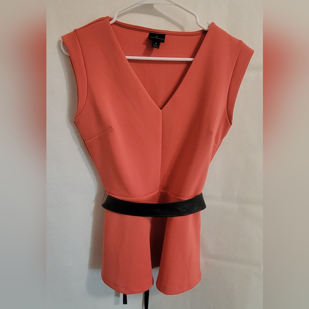 Worthington Peplum burnt Orange Top Size Small